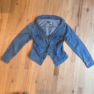 90's vintage DKNY cropped denim jean Jacket for Women.
